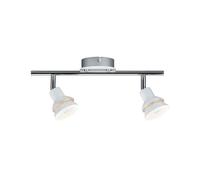 Paulmann LED Mural & Plafonnier Spots Double Blanc Chrome 2 X 2,2W G9 Chaud