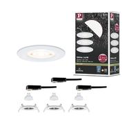 Paulmann LED Spot encastrés Nova GU10 Flat rigide IP44 3x4,9W 3x550lm 230V 2700K blanc dépoli 92278