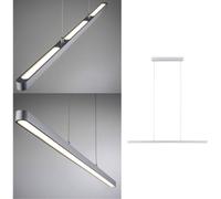Paulmann 79902 LED luminaire en suspension Lento Smart Home Bluetooth incl. 1x43 W gradable Tunable White Chrome mat aluminium, synthétique 2700 K