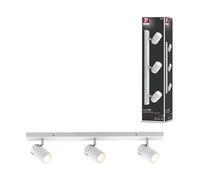 Paulmann Licht 66713 Spots Zyli, IP44, max. 3x10W, GU10, Blanc/Chrome, 230V, Métal