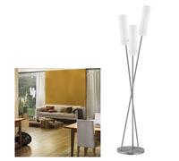Paulmann Living Livo Lampadaire Variateur max.3x40W E27 Fer Brossé / Blanc 230V