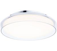 Paulmann Plafonnier LED Luena IP44 3000K 860 lm 16,5W 230V Verre Chrome