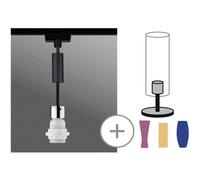 Paulmann Luminaire sur rail haute tension monophasé E27 20 W LED noir (mat),