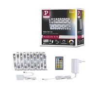 Paulmann MaxLED 250 Kit de base 3 m TunW 11 W argent | Tunable White de 2 700 K à 6 500 K, dimmable avec une télécommande, autocollant