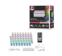 Paulmann MaxLED 500 Cover kit de base 3 m RGBW | Kit complet avec rubans LED, controleur, télécommande, IP44, changement de couleurs RGBW, blanc chaud 3000K