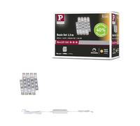 Paulmann MaxLED 500 kit de base 1,5 m, blanc chaud 5,5 W, 2700 K, argent | Rubans LED, dimmable, autocollante, découpable à la longueur souhaitée, avec transformateur