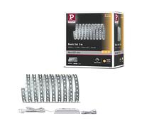 Paulmann MaxLED 500 Kit de base 3 m, blanc chaud, 18 W, 2700 K, argent | KIT COMPLET - Kit complet prêt à l'emploi comprenant des rubans LED et un bloc d'alimentation