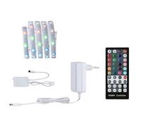 1,5M Bande LED RGBW 24V LED Strip Changement de couleur à distance Bande LED autocollante, IP44 10W 345Lm blanc chaud, L 151 cm