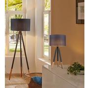 Paulmann Neordic Rurik Lampadaire Trépied noir, bois clair