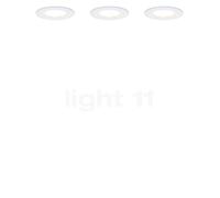 Paulmann Nova Plafonnier encastré LED blanc mat - lot de 3 - commutable