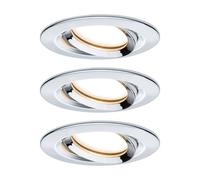 Paulmann Nova Plus Lot De 3 Spots Led Rond Chromé