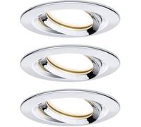 Spot encastré LED Nova Plus Coin Kit de base orientable IP65 rond 93mm 30° Coin 3x6W 3x470lm 230V gradable 2700K Chrome Chrome G