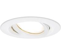 Paulmann 93681 Spot encastré LED Nova Plus rond orientable 1x6,8W IP65 gradable projecteurs encastrés Blanc dépoli spot aluminium lampe enc. 2700K