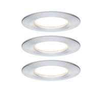Paulmann Nova Spot encastrable pour salle de bains jeu de 3 LED LED 18 W IP44 Aluminium (tourné)