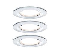 Paulmann Spot encastrable Nova pour salle de bains jeu de 3 LED 18 W IP44 chrome brillant