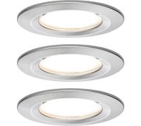 Paulmann Nova Spot encastrable pour salle de bains jeu de 3 LED LED 18 W IP44 fer (brossé)
