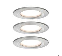 Paulmann Nova Spot encastrable pour salle de bains jeu de 3 LED LED 18 W IP44 fer (brossé)