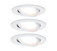 Paulmann 93449 Nova Spot encastrable jeu de 3 LED LED 18 W blanc mat
