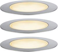 Paulmann P+S Floor Set insect friendly 94722 Système déclairage Plug&Shine; kit de démarrage pour projecteur de jardin à LED LED 6 W or argent