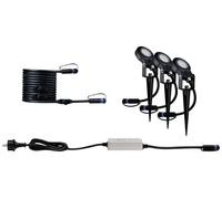 Paulmann 94729 luminaire d'extérieur LED Plug & Shine Projecteur de jardin Sting kit respect insectes IP67 2200K 3x6,3W 75VA Anthracite rond gradable