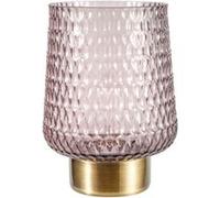 Pauleen 48135 Sparkling Glamour lampe à poser mobile Verre Luminaire à poser minuterie 6 heures pile luminaire verre sans câble Verre Gris/Métal