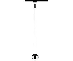 Paulmann Pendel Capsule Luminaire sur rail haute tension URail LED intégrée 6 W LED noir (mat), chrome