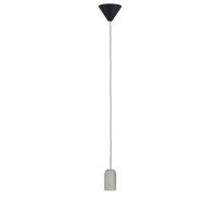 Paulmann Pendentif E27 2M Câble En Tissu Gris Douille Béton Rosace Noire