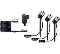 Paulmann Pike 94242 Système déclairage Plug&Shine; kit de démarrage pour projecteur de jardin à LED jeu de 3 LED 10.5 W blanc chaud anthracite
