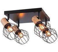 Paulmann plafonnier 4x20 W noir-bois 66769