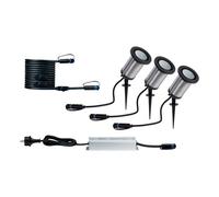 Paulmann Plug & Shine Spot Classic Lot De 3 Base argenté brossé, anthracite
