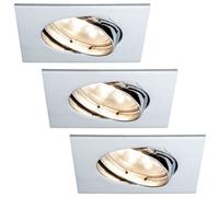Paulmann Premium Lampes Encastrées Set Coin Transparent Carré Pivotant LED 3x6,