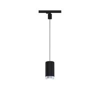 Paulmann ProRail3 Suspension Corus max. 1x50 W noir E27 230 V | Plafonnier suspendu, dimmable, pour ampoules E27, design élégant, adapté aux pièces à haute hauteur