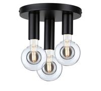 Paulmann Skogen Plafonnier Noir À 3 Lampes
