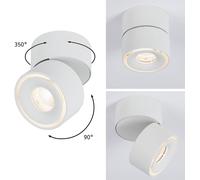 Paulmann Spircle spot en saillie LED blanc mat, blanc, Salon / Salle à manger, Aluminium, Moderne, Plafonnier