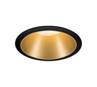 Paulmann Spot encastrable 93395 Cole Rigide Rond à intensité Variable Noir Mat doré en Aluminium et Plastique GU10 - Lampe LED non incluse
