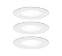 Paulmann 93442 LED spot encastrés Nova set de base rigide IP44 rond 78 mm GU10 3x6,5W 3x460lm 230V 2700K blanc dépoli