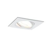 Paulmann Spot encastré LED Nova - Carré - GU10 - Blanc - 6,5W - 2700K - IP23 - Avec ampoule