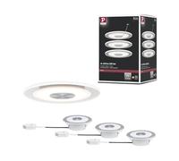 Paulmann Spot encastré LED Premium Whirl, kit de 3 x 4,9 W, 3000 K, aluminium