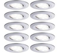 Paulmann Spot LED encastrable pour salle de bains Calla Kit 10x6W IP65 4000K Chrome mat