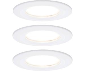 Paulmann Spot LED encastrable pour salle de bains jeu de 3 18 W blanc mat