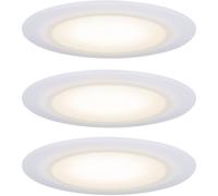 Paulmann Spot LED encastrable pour salle de bains jeu de 3 19.5 W satin, blanc