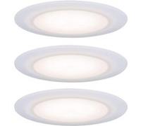 Paulmann Spot LED encastrable pour salle de bains jeu de 3 15 W satin, blanc