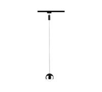 Paulmann Pendel Capsule Luminaire sur rail haute tension URail LED intégrée 6 W LED noir (mat), chrome