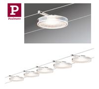 Paulmann Système Blanc Chaud Discled 2 Set 5x4W Spots 5meter Corde Chrome Mat