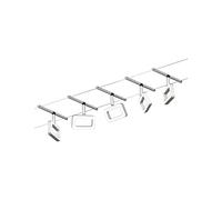 Paulmann Système complet d'éclairage sur câble WS DC Frame 94481 blanc chaud N/A, Chrome Mat, Chromé.