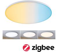 Paulmann Velora Panneau LED ZigBee CCT rond Ø 60 cm Velora, dimmable, blanc, Salon / Salle à manger, Métal, Moderne