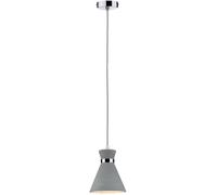Paulmann Verve 70890 Luminaire à suspendre LED E27 20 W gris béton, chrome