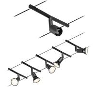 CorDuo Système sur câbles Salt Kit de base GU5,3 max. 5x10W 230/12V Noir mat#Chrome Noir mat#Chrome G