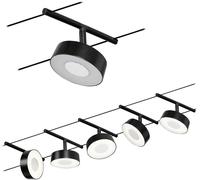 Paulmann WS DC Circle Système complet déclairage sur câble noir (mat), chrome