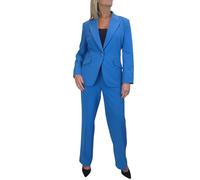 Paulo Due Ensemble 2 Pièces pour Femme, Veste Blazer Et Pantalon Entièrement Doublés, Idéal pour Le Bureau Ou Les Affaires Bleu 36-48 (44)